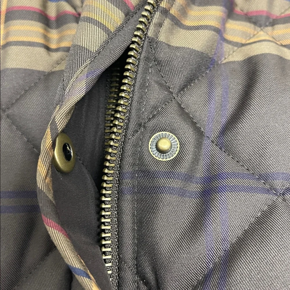 Lauren Ralph Lauren Quilted Tartan Vest XS Petite Plaid Zip Snap - Picture 7 of 10